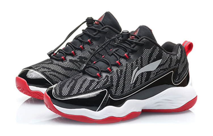 (Youth) Li-Ning Basketball Shoes 'Black Red White' 圖 3