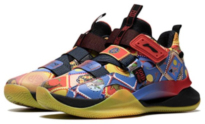 (Youth) Li-Ning Basketball Shoes 'Blue Yellow Red' YKBS110-1 Lookbook (Youth) Li-Ning Basketball Shoes 'Blue Yellow Red' YKBS110-1
