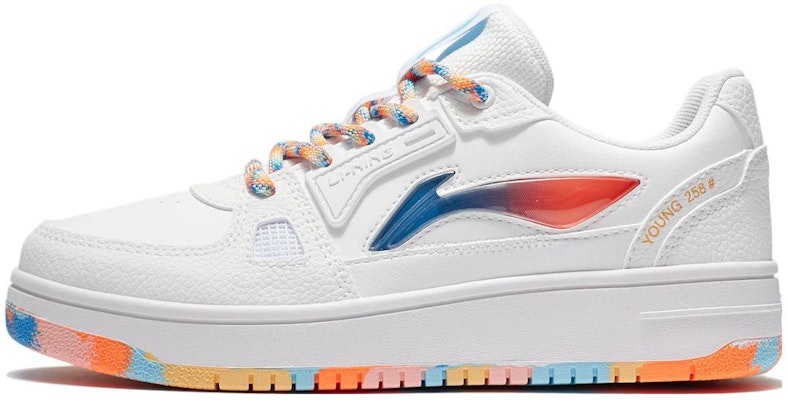 (Youth) Li-Ning Casual Low 'White Blue Orange' YKCS096-5 Buy (Youth) Li-Ning Casual Low 'White Blue Orange' YKCS096-5