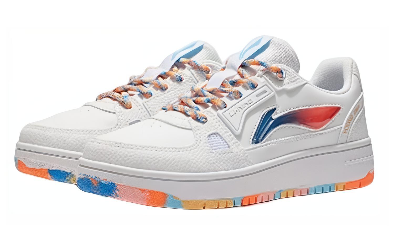 Lookbook (JR) 리닝 캐주얼 로우 '화이트 블루 오렌지' YKCS096-5