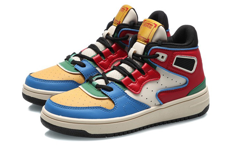 Lookbook (JR) 李宁 休闲中帮'白红蓝' YKCQ292-7