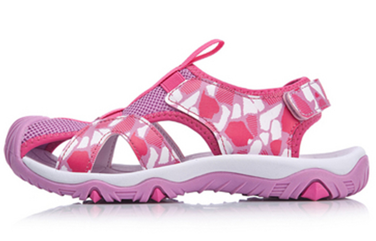(Youth) Li-Ning Casual Sandal 'Pink Camouflage' YKUP008-2