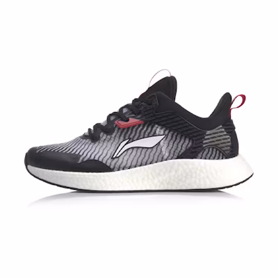 (Youth) Li-Ning CMFT Low Running Shoe' 'Black White'