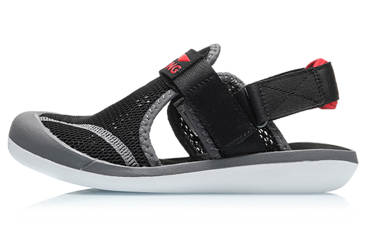 (Youth) Li-Ning Comfort Sandal 'Black Grey' YKUQ004-3
