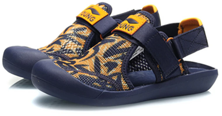 (JR) Li-Ning Comfort Sandalen ''Blauw Oranje'' YKUQ004-5 Lookbook (JR) Li-Ning Comfort Sandalen ''Blauw Oranje'' YKUQ004-5