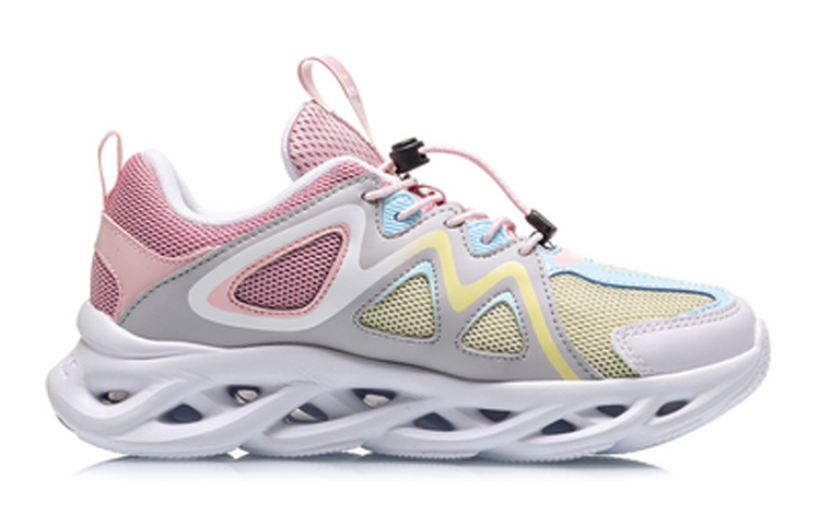 Order (JR) Li-Ning Comfortism Arc Laufschuhe ''Grau Gelb Pink'' YKFQ054-6