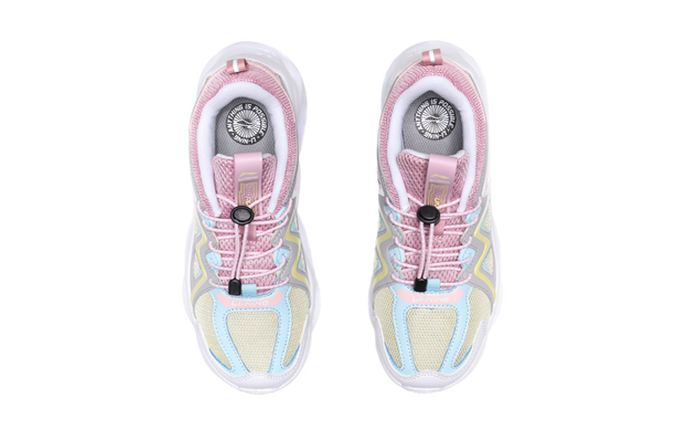 Shop (JR) Li-Ning Comfortism Arc Laufschuhe ''Grau Gelb Pink'' YKFQ054-6