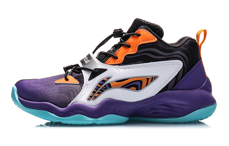 (Youth) Li-Ning Court Star Mid 'White Purple' YKBQ012-5