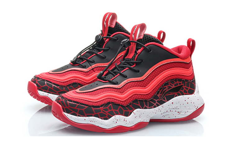 Lookbook (Youth) Li-Ning Dunk Expert Mid 'Black Red' YKBP086-1
