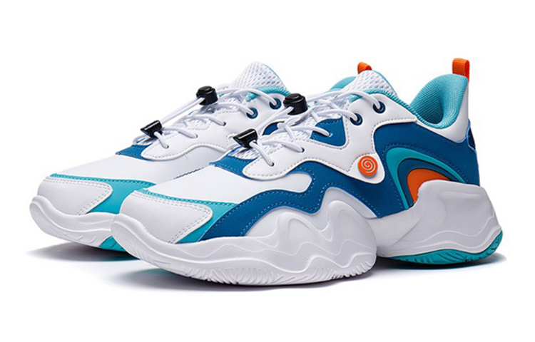 Lookbook (JR) Li-Ning EVO Lage Sneakers ''Wit Blauw'' YKCS126-17