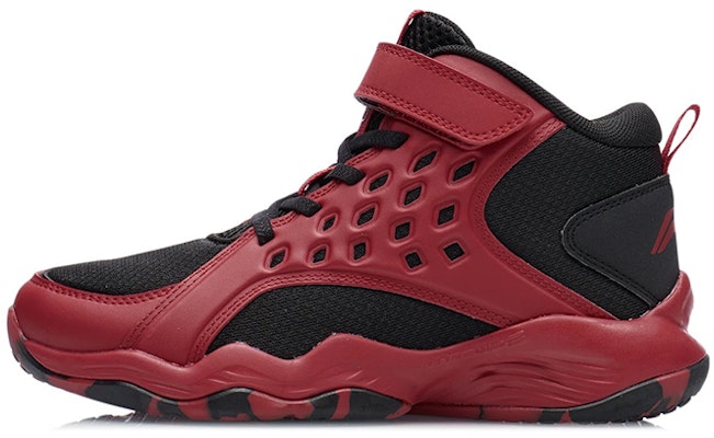 (Youth) Li-Ning Falcon Mid-Top Basketball Shoes 'Red Black' YKBQ032-5 Buy (Youth) Li-Ning Falcon Mid-Top Basketball Shoes 'Red Black' YKBQ032-5