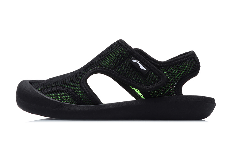 (Youth) Li-Ning Fashion Casual Sandal 'Black Green' YKUQ058-9