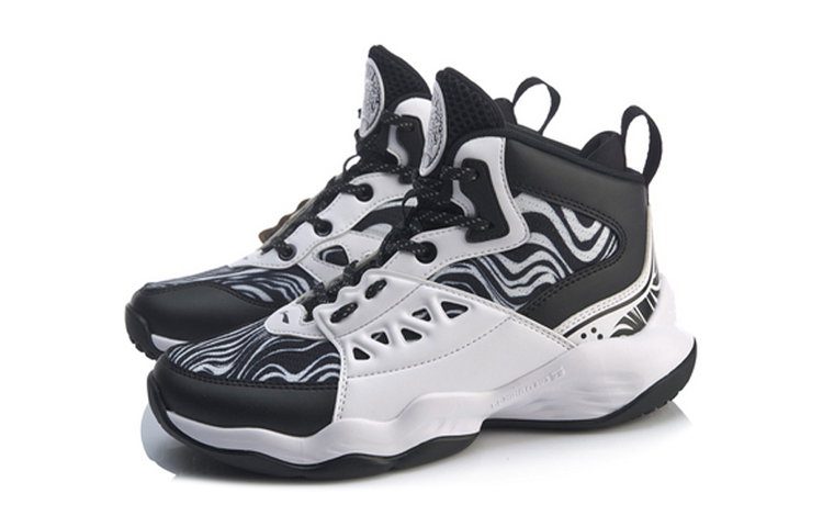 Lookbook (Youth) Li-Ning High-Top Basketball 'Black White' YKBQ022-1
