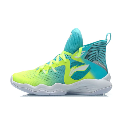 (Youth) Li-Ning High-Top Basketball Shoes 'Blue Green Grey'