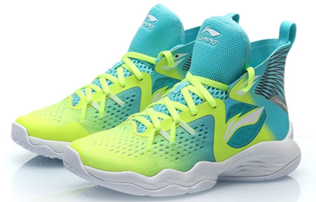 (Youth) Li-Ning High-Top Basketball Shoes 'Blue Green Grey' YKBP104-3 Lookbook (Youth) Li-Ning High-Top Basketball Shoes 'Blue Green Grey' YKBP104-3
