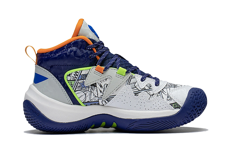 Order (JR) Zapatillas de Baloncesto Altas Li-Ning 'Azul Marino' YKBS086-7