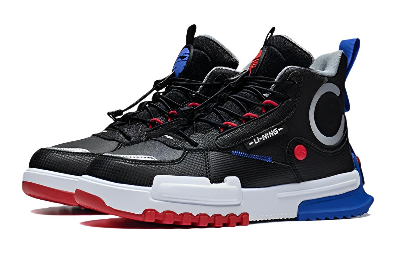 Lookbook (JR) Li-Ning Kasut High-Top Kasual 'Reflective Black' YKCS144-11