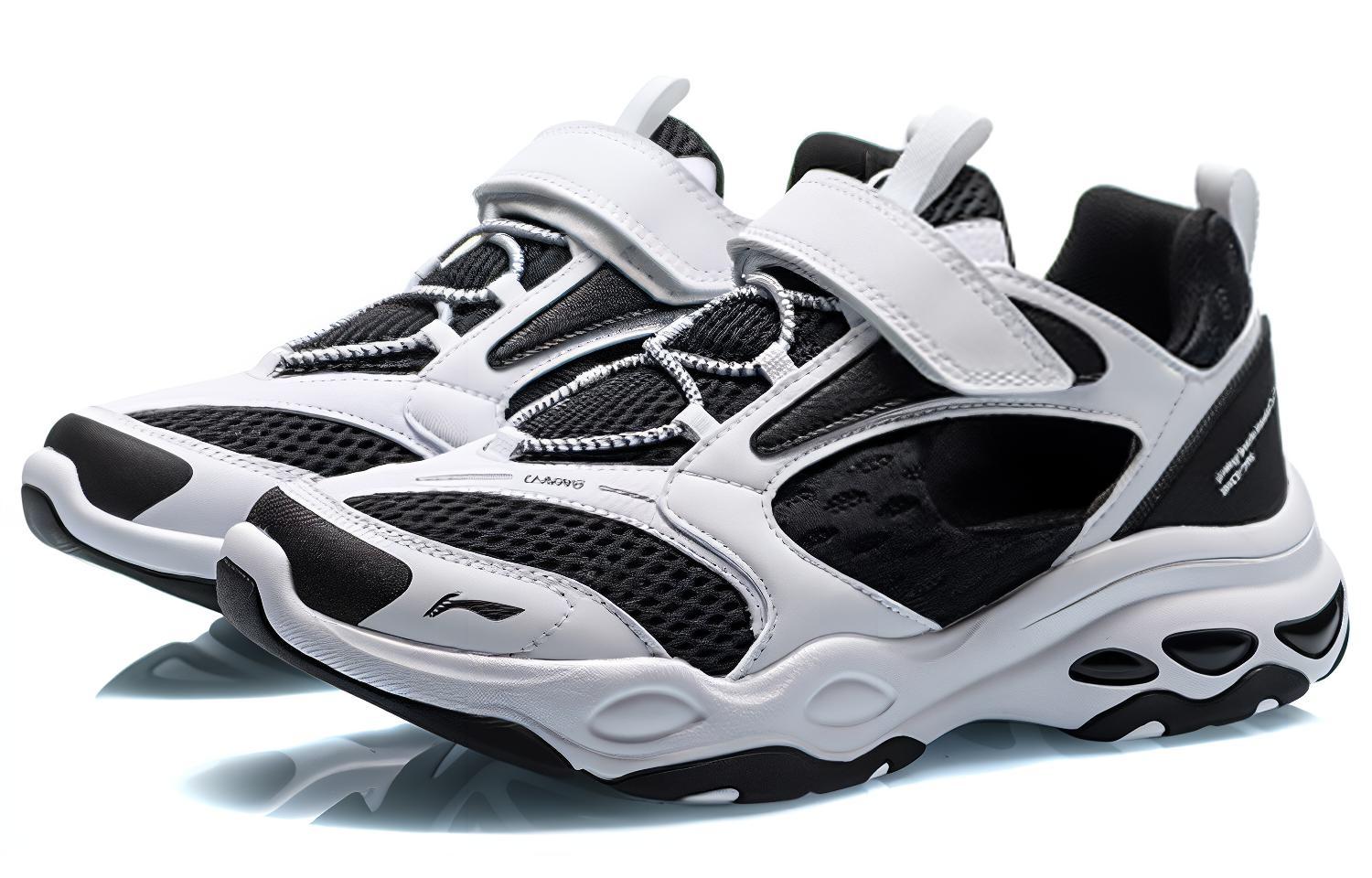 Lookbook (JR) Sandales Li-Ning Lifestyle ''Noir Blanc'' ''Enfance Ludique'' YKCQ076-1