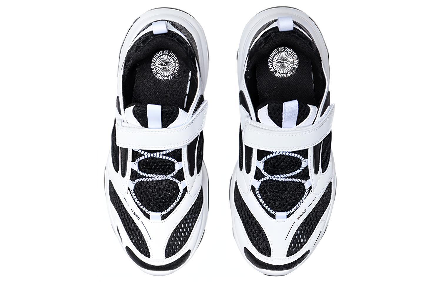 Shop (JR) Sandales Li-Ning Lifestyle ''Noir Blanc'' ''Enfance Ludique'' YKCQ076-1