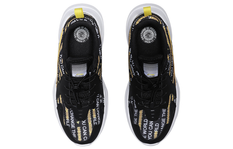 Shop (Youth) Li-Ning Lifestyle Series 'Black Yellow' YKCQ166-3
