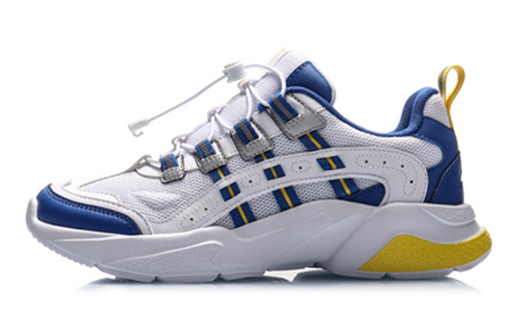 (Youth) Li-Ning Lifestyle Series Sneakers 'White Blue Yellow' YKCQ244-1