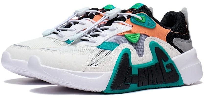 (Youth) Li-Ning LiNing LN 90 'White Black Green Orange' YKCT072-1 Lookbook (Youth) Li-Ning LiNing LN 90 'White Black Green Orange' YKCT072-1