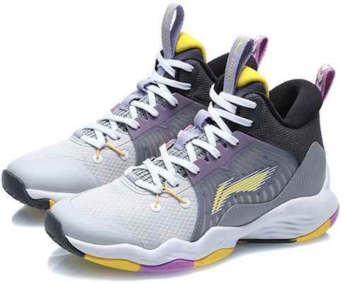 (Youth) Li-Ning LiRen 2 Mid 'Grey Yellow Purple' YKBQ068-7 Lookbook (Youth) Li-Ning LiRen 2 Mid 'Grey Yellow Purple' YKBQ068-7