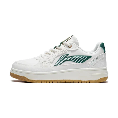 (Youth) Li-Ning Low-Top Skate Shoes 'White Green'