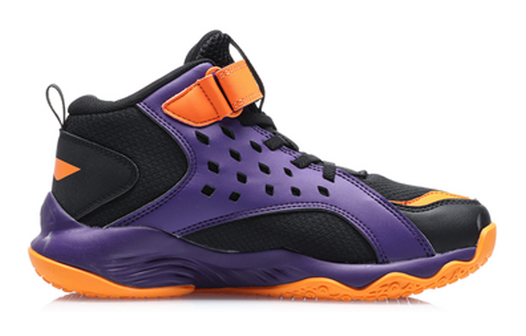 Order (Youth) Li-Ning Mid-Top Basketball 'Black Purple Orange' YKBQ032-3