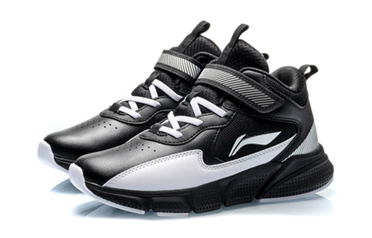 Lookbook (Youth) Li-Ning Mid-Top Basketball 'Black White' YKBP058-5