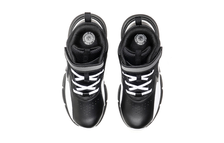 Shop (Youth) Li-Ning Mid-Top Basketball 'Black White' YKBP058-5
