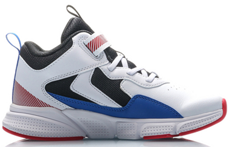 Order (Youth) Li-Ning Mid-Top Basketball Shoes 'White Black Blue' YKBP058-1