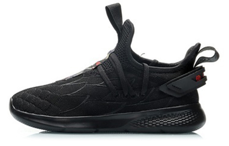 (Youth) Li-Ning Mid-Top Breathable Sneaker 'Wen Wu Shuang Quan Jin Xiu Black' YKCP286-1
