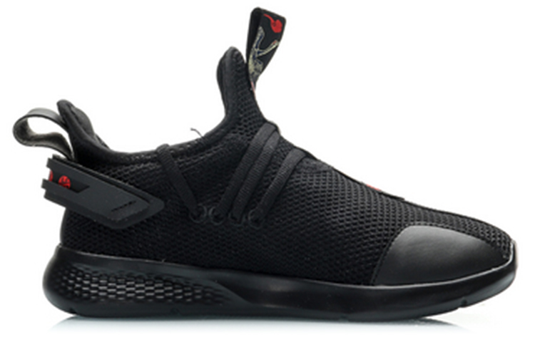 Order (Youth) Li-Ning Mid-Top Breathable Sneaker 'Wen Wu Shuang Quan Jin Xiu Black' YKCP286-1