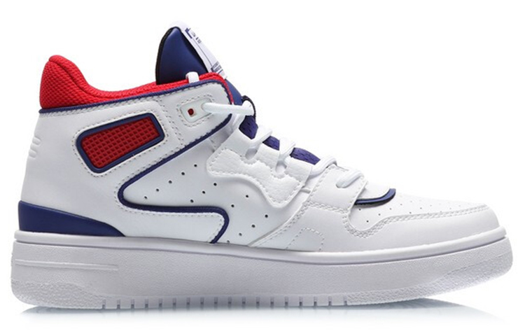 Order (JR) 李宁中帮滑板鞋‘白蓝’ YKCQ292-5