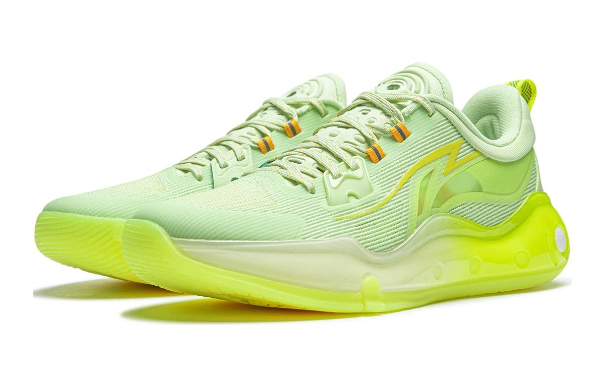 Shop 大童 李寧兒童 PREMIUM4.0 舒適 透氣輕便回彈 低幫 兒童籃球鞋 螢光綠