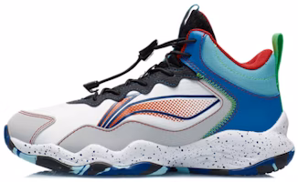(Youth) Li-Ning Pioneer Low Basketball Shoes 'White Grey' YKBR050-3 (Youth) Li-Ning Pioneer Low Basketball Shoes 'White Grey' YKBR050-3