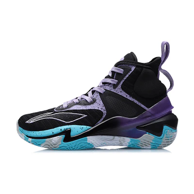 (Youth) Li-Ning Pioneer Power High-top Basketball Shoes 'Black Purple'