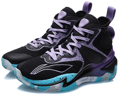 (Youth) Li-Ning Pioneer Power High-top Basketball Shoes 'Black Purple' YKBR022-3 Lookbook (Youth) Li-Ning Pioneer Power High-top Basketball Shoes 'Black Purple' YKBR022-3