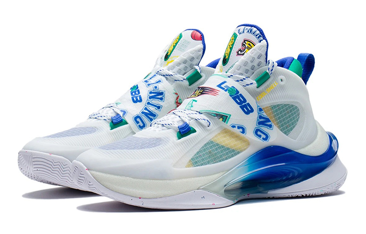 Lookbook (Youth) Li-Ning Pioneer Premium 2.0 'White Blue' YKBS014-3