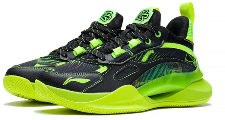 (Youth) Li-Ning Pioneer Team 2.5 'Black Neon Green' YKBS050-7 Lookbook (Youth) Li-Ning Pioneer Team 2.5 'Black Neon Green' YKBS050-7