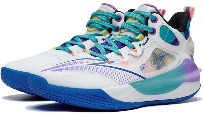 (Youth) Li-Ning Pioneer Team 3.0 'White Blue Purple' YKBT026-5 Lookbook (Youth) Li-Ning Pioneer Team 3.0 'White Blue Purple' YKBT026-5