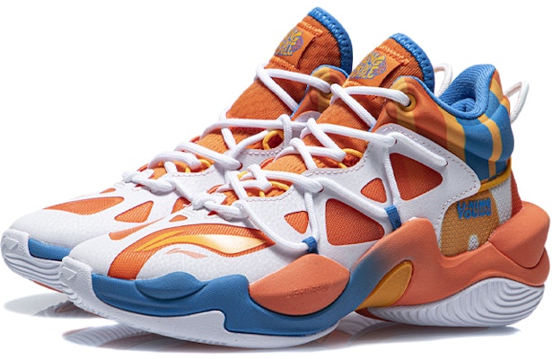 (Youth) Li-Ning Power 6 'White Orange Blue' YKBR036-1 Lookbook (Youth) Li-Ning Power 6 'White Orange Blue' YKBR036-1