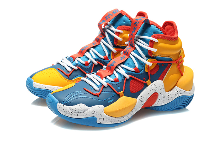 Lookbook (Youth) Li-Ning Power 6 High 'Blue Yellow' YKBR002-3