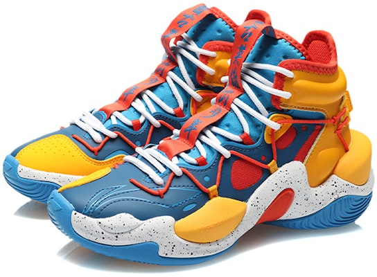 (Youth) Li-Ning Power 6 High 'Blue Yellow' YKBR002-3 Lookbook (Youth) Li-Ning Power 6 High 'Blue Yellow' YKBR002-3