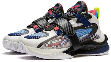 (JR) Li-Ning Premium 2.5 'Hitam Putih Biru' YKBS048-1 Lookbook (JR) Li-Ning Premium 2.5 'Hitam Putih Biru' YKBS048-1