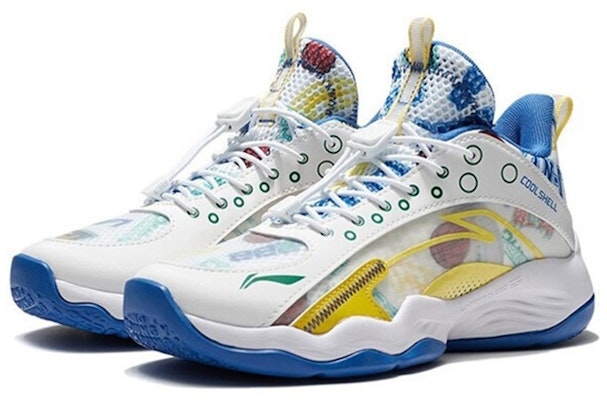 (JR) Li-Ning Primary 2.5 'Putih Biru Kuning' YKBS018-3 Lookbook (JR) Li-Ning Primary 2.5 'Putih Biru Kuning' YKBS018-3