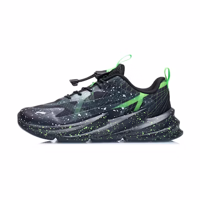 (Youth) Li-Ning Running Shoes Low 'Glow-in-the-Dark Black Green'