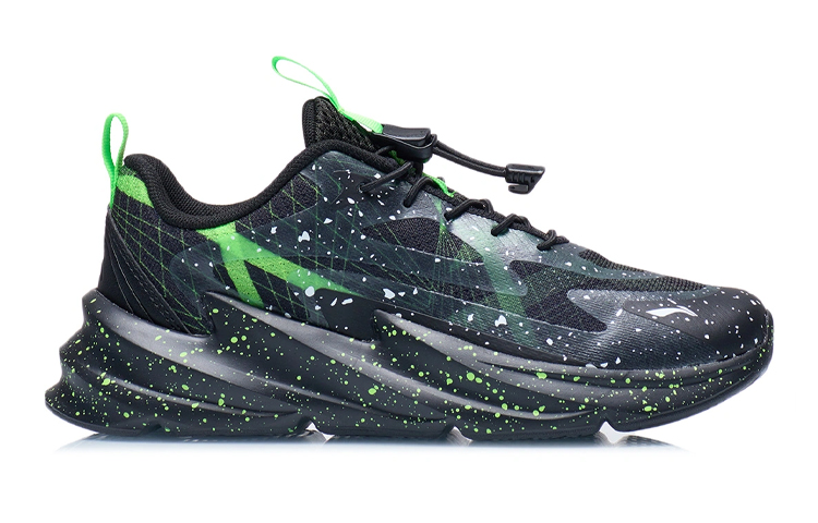 (Youth) Li-Ning Running Shoes Low 'Glow-in-the-Dark Black Green' 圖 2