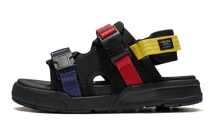 (Youth) Li-Ning Sandal 'Black Red Fashion' YKUS034-5